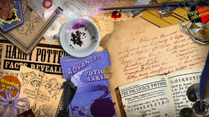Kitabu cha Potion cha Harry Potter Aesthetic — Aesthetic Harry Potter Picha ya Ukuta