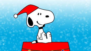 Picha ya Mandhari ya Kofia ya Krismasi ya Snoopy