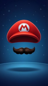 Muhtasari wa kimaadili wa kofia nyekundu ya Mario na masharubu. — Nintendo Picha ya Ukuta
