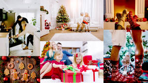 Tapeti la Kolagi ya Familia ya Siku ya Krismasi