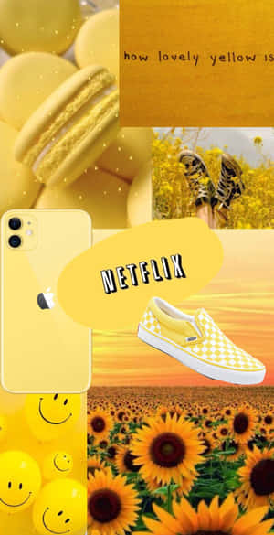 Kolagi ya Majira ya Joto ya Rangi ya Pastel ya Njano — Aesthetic ya Pastel Yellow Picha ya Ukuta