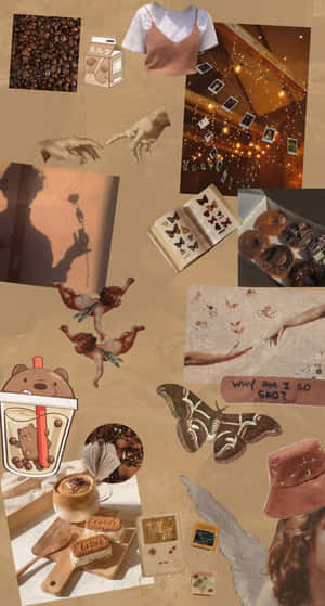 Picha za kahawia zenye mwoneko — Aesthetic brown Picha ya Ukuta