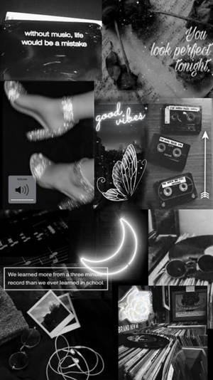 Kolaji ya Urembo Mweusi wa Alt — Alt aesthetic Picha ya Ukuta