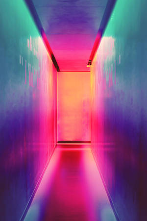 Cool Neon Lights Hallway wallpaper — iPad Mini Picha ya Ukuta