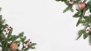 Picha ya Christmas Aesthetic Garland Na Berries — Neutral Picha ya Ukuta