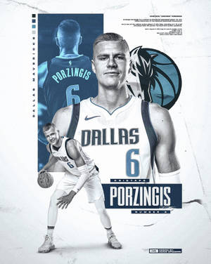 Kristaps Porzingis Dallas Mavericks Poster wallpaper — 4:5 Picha ya Ukuta
