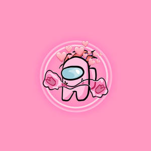 Picha ya mandharinyuma ya kriwa pink Among Us — Pastel pink aesthetic Picha ya Ukuta