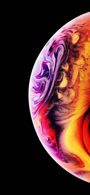 Marbled purple abstract half bubble iPhone XR wallpaper — iPhone Xr Picha ya Ukuta