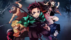 Demon Slayer 4k background — Kibaka cha shetani Picha ya Ukuta