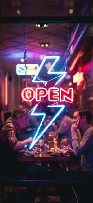 Iphone Neon Background — OnePlus Ace Picha ya Ukuta