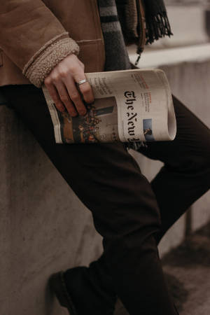 Mwonekano wa Preppy na Gazeti Wallpaper — Mtindo wa preppy Picha ya Ukuta