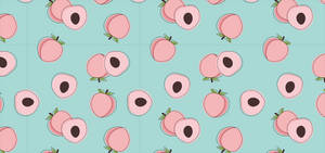 Laptop yenye Muundo wa Peach Pink Aesthetic — Muundo wa urembo Picha ya Ukuta
