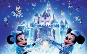 Kumbukumbu za furaha na Snow White, wakati wa Krismasi ya Disney — Krismasi ya disney Picha ya Ukuta