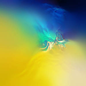 Mandhari ya S10 ya rangi ya bluu na njano ya abstract. — Samsung Galaxy S20 Picha ya Ukuta