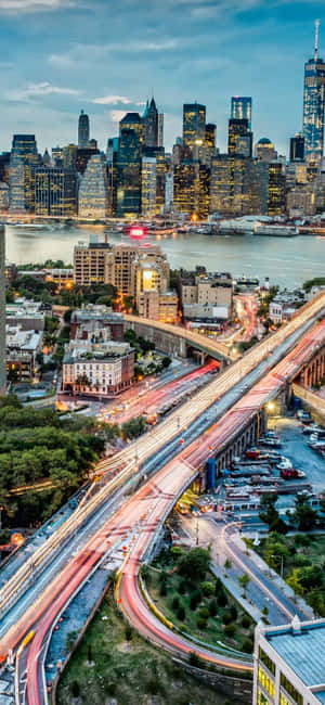 Iphone X New York Background — IQOO Picha ya Ukuta
