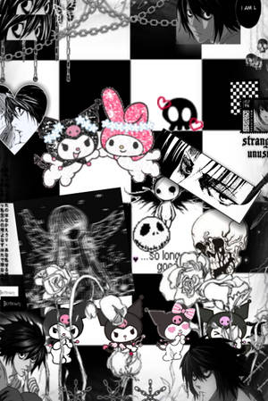 Kuromi na Dark Yagami Aesthetic Mbadala — Alt aesthetic Picha ya Ukuta
