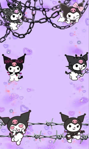 Kuromi Iphone — Sanrio GIF Picha ya Ukuta