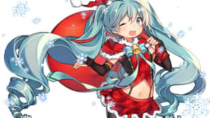Mazingira ya Krismasi ya Anime — Anime ya krismasi Picha ya Ukuta