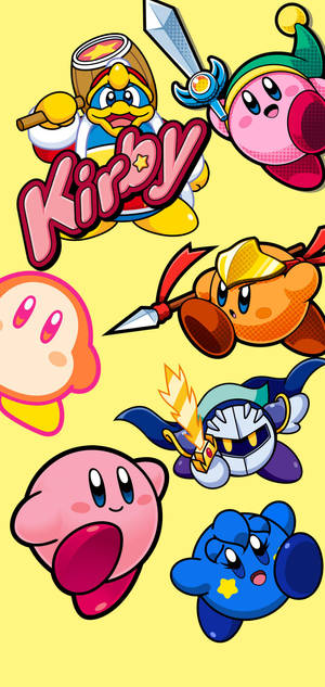 Picha ya ukuta ya HD ya Kirby na wahusika wengine