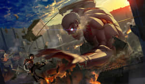 Kibali cha Attack On Titan — Attack on titan Picha ya Ukuta