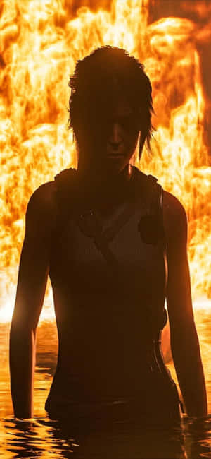 Iphone X Shadow Of The Tomb Raider Background — Galaxy F56 Picha ya Ukuta
