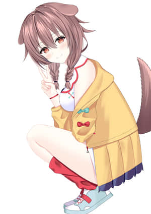 Inugami Korone — OnePlus Pad Picha ya Ukuta