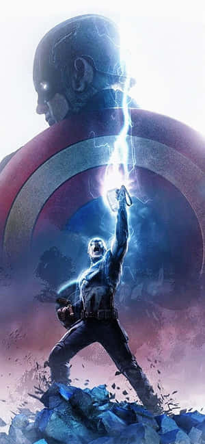 Captain America Cool — iPhone 16 Plus Picha ya Ukuta