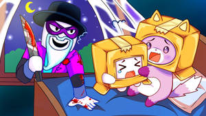 LankyBox Boxy Foxy Na Scary Larry — Mzuri wa desktop Picha ya Ukuta