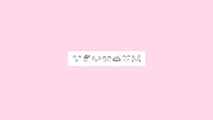 Latar Belakang Pink Kawaii Mungil dan Menawan