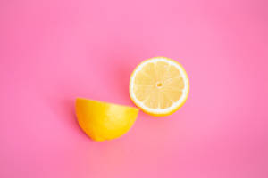 Lemon Katika Pink wallpaper. — Mchanganyiko wa Chini Picha ya Ukuta