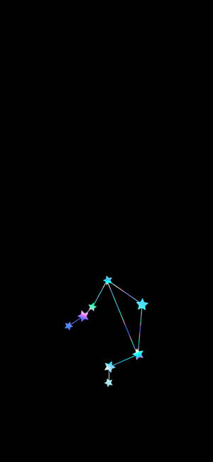 Libra Zodiac Negative Art Wallpaper — iPhone 15 Plus Picha ya Ukuta