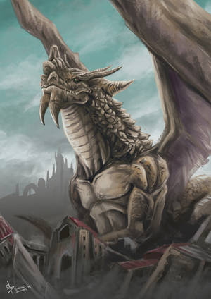Light Brown Earth Dragon Art wallpaper — Oppo Pad 4 Pro Picha ya Ukuta