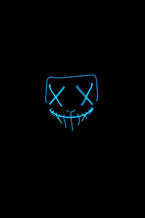 Blue LED Halloween Mask Dim — Huawei MatePad 11.5 S (2025) Picha ya Ukuta