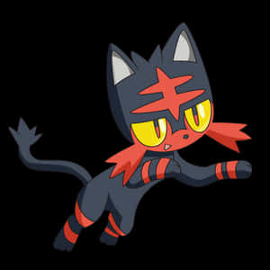 Litten tayari kwa vita — Pokemon Picha ya Ukuta