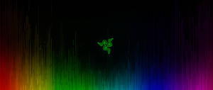 Wallpaper ya Logo ya Razer ya Kijani.