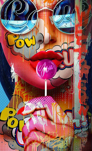 Lollipop pop art wallpaper — Galaxy Tab S9 Ultra Picha ya Ukuta