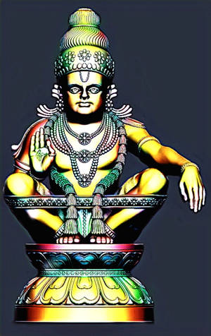 Lord Ayyappa On Gray Background — RedMagic Tablet Picha ya Ukuta