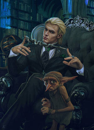 Lucius Malfoy Na Dobby Elf Mtumwa — Harry potter aesthetic Picha ya Ukuta
