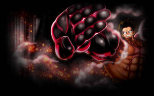 Luffy Gear 4 Fomu ya Kukabiliana wallpaper — Luffy gia 4 Picha ya Ukuta