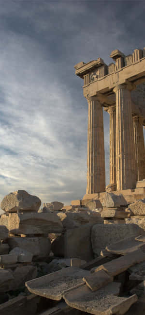 Parthenon Rubble And Remains In Acropolis — Vivo V80 Lite Picha ya Ukuta