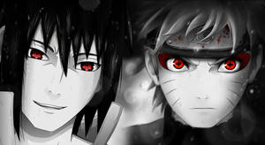Mandhari ya macho ya Naruto na Sasuke — Naruto aesthetic Picha ya Ukuta
