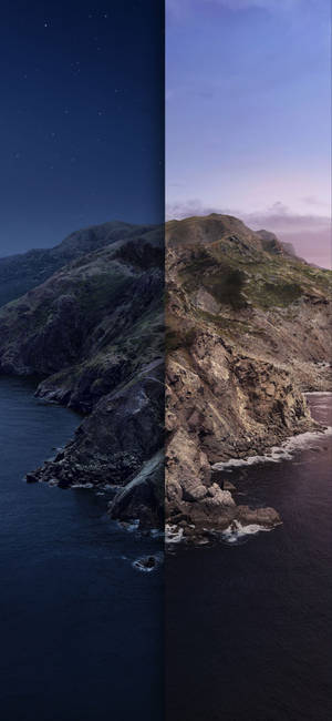 MacOS Catalina night and day wallpaper — Aesthetic mac Picha ya Ukuta