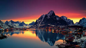 Winter Sunset In Norway wallpaper. — 2560x1440 Picha ya Ukuta