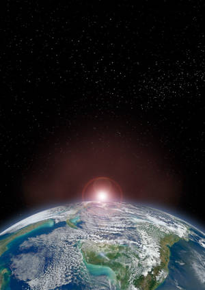 Earth luminous arch mobile wallpaper. — OnePlus Pad Picha ya Ukuta