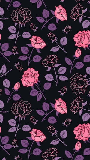Mizizi ya Pinki — Pink Floral Picha ya Ukuta