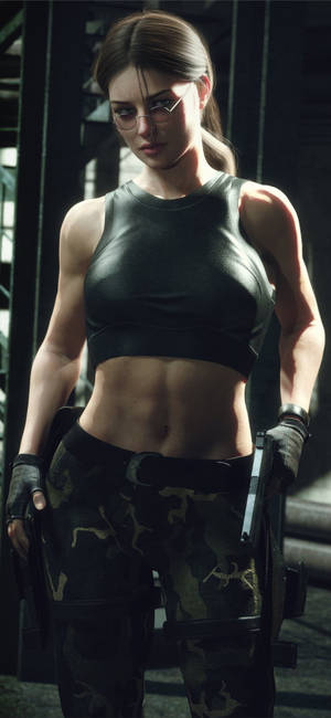 Lara Croft iPhone — iPhone 15 Plus Picha ya Ukuta