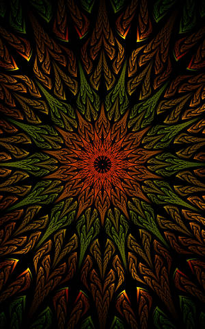 Dark Fractal Mandala wallpaper — Galaxy Tab S9 Ultra Picha ya Ukuta