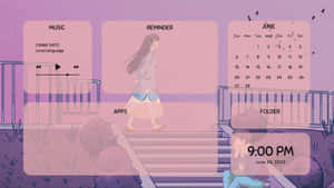 Picha za pink za anime za urembo — Pink anime aesthetic Picha ya Ukuta