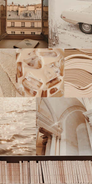 Mandhari ya rangi ya Beige — Aesthetic beige Picha ya Ukuta