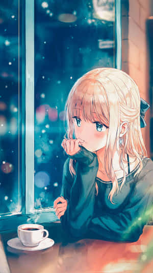 Mandhari ya Anime ya Kupendeza: Dunia ya Kufikirika ya Kihai — Anime ya kupendeza Picha ya Ukuta